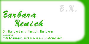 barbara menich business card